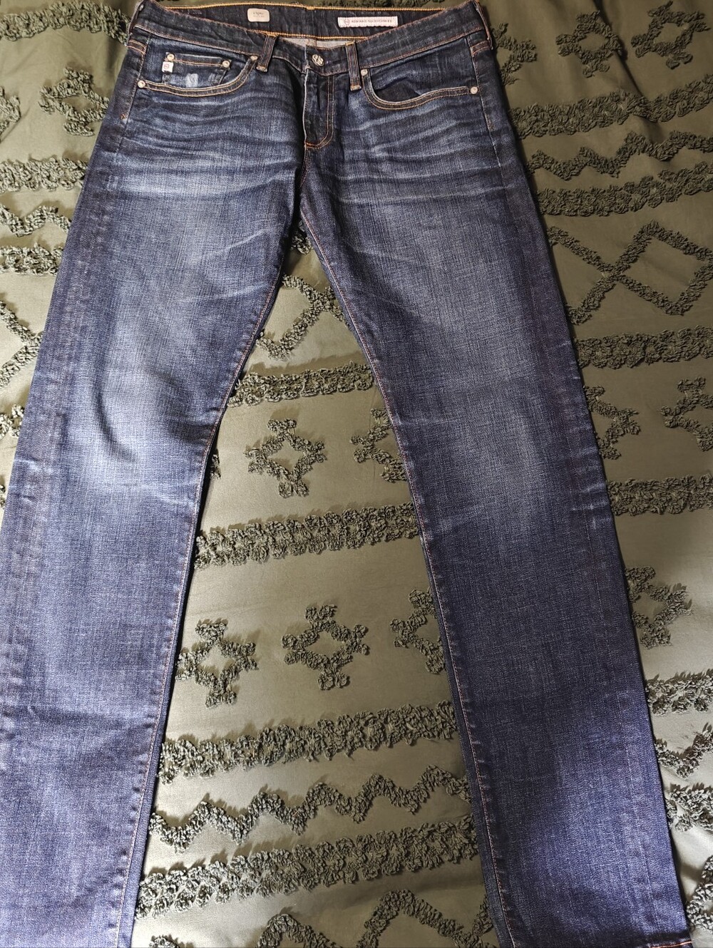 AG Adriano Goldschmied Piper Slouchy Slim Jeans Size 30R Dark Wash Made in USA